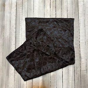 GUCCI Vintage Rare Logo Print Drawstring Brown Silky Dust Bag Pochette